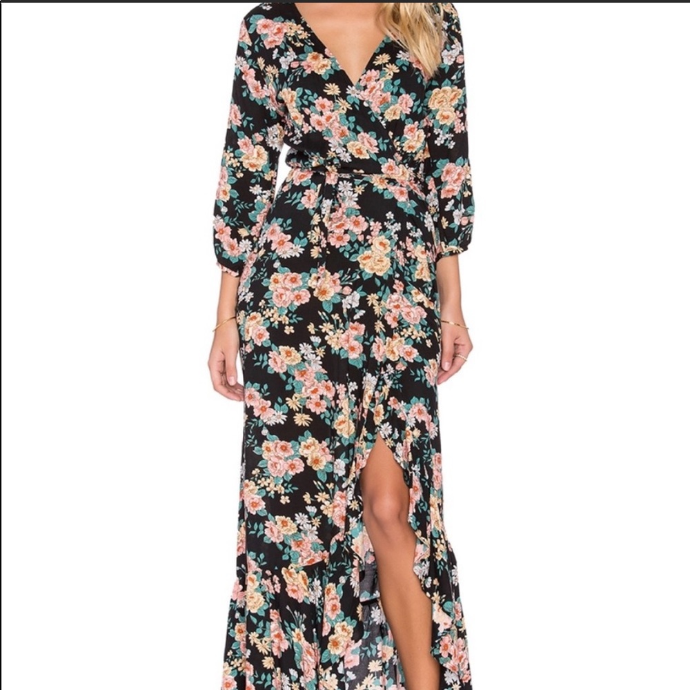 Auguste Wandering Willow Wrap Maxi Dress